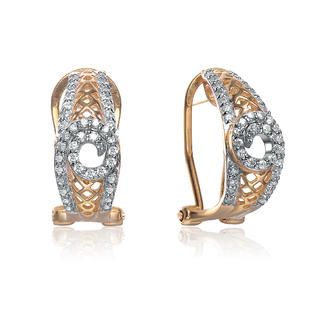 COLLETTE Z Cubic Zirconia (.925) Sterling Silver Gold Plated Swirl