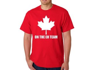 On The Eh Team Funny Canada Adult Red T Shirt Tee