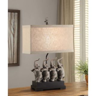 Traditions Conga 26.5 H Table Lamp with Rectangular Shade