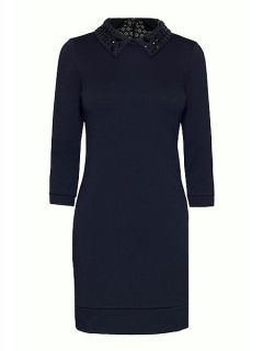 James Lakeland Dress With Embellished Collar Black
