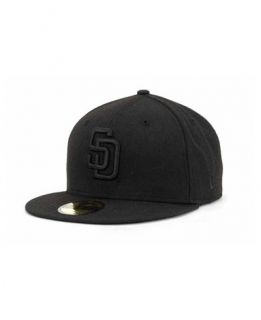 New Era San Diego Padres Black on Black Fashion 59FIFTY   Sports Fan