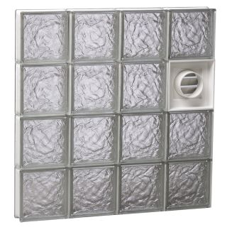 REDI2SET Ice Glass Pattern Frameless Replacement Glass Block Window (Rough Opening: 32 in x 32 in; Actual: 31 in x 31 in)