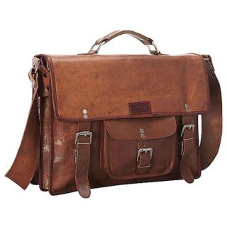 Sharo Leather 15 inch Laptop Messenger Briefcase   17216291