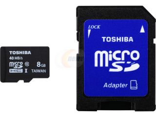 Toshiba 8GB microSDHC Memory Card Model PFM008U 2DCK