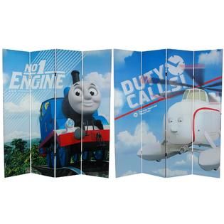 Oriental Furniture 6 ft. Tall Double Sided Thomas and Harold Canvas