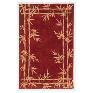 KAS Rugs Floral Trends Rectangular Red Floral Tufted Wool Area Rug (Common: 9 ft x 12 ft; Actual: 8.5 ft x 11.5 ft)
