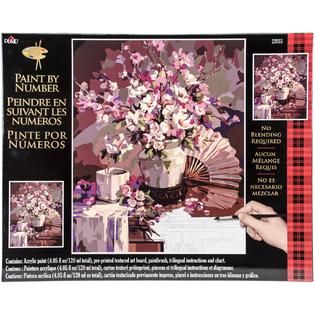 Plaid Paint By Number Kit 16X20 Oriental Fan   Home   Crafts