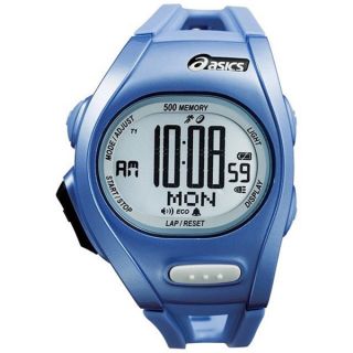 Asics Mens Race CQAR0105 Blue Polyurethane Quartz Watch with Digital