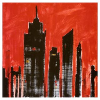 Art Red Cityscape by Paul Brent   Art Print