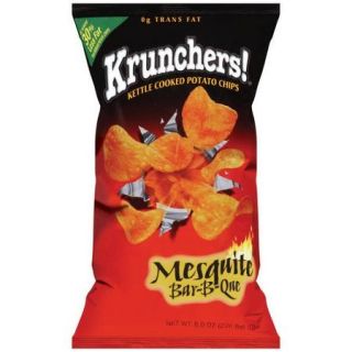 Krunchers! Kettle Cooked Mesquite Bar B Que Potato Chips, 8 oz