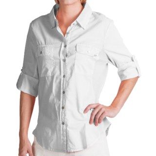 dylan Cotton Voile and Ribbed Trim Shirt (For Women) 8333X 88