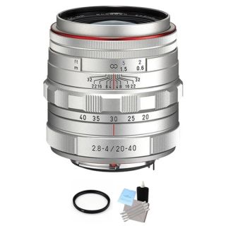 Pentax HD DA Silver 20 40mm f/2.8 4 ED DC WR Lens with UV Filter and