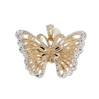 Michael Anthony Jewelry® 10K Gold 2 Tone Butterfly Pendant   7612820