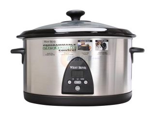 West Bend 84396 Stainless Steel Oval Electronic Crockery Cooker