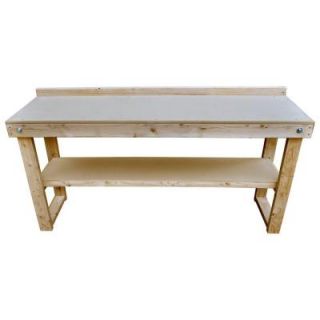 Signature Development 72 in. Fold Out Wood Workbench WKBNCH72X22