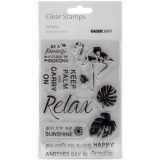 Say Aloha Clear Stamps, 6.25" x 4"