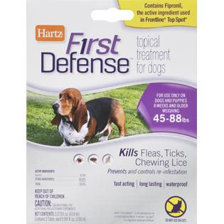 Hartz First Defense For Dogs 45 to 88 lbs 0.273 fl oz