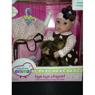 Kingstate Dolls Everything Emma 18 Baby Bye Bye Play set with spotted
