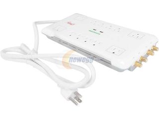 Open Box: Rosewill RHSP 13004 Power Surge Protector   Slim, 12 Outlet, Surge Block, Fireproof, 4320 Joules / 58dB Protection   2 Port, 2.1A USB Charger, LED Protection Status Indicator