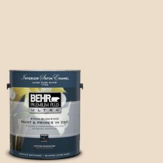 BEHR Premium Plus Ultra 1 gal. #N260 1 Vanilla Mocha Satin Enamel Interior Paint 775001