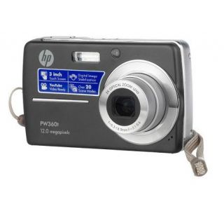 HP Digital Camera PW360T 12MP 3X Zoom 3 Touch Screen w/Video Mode —