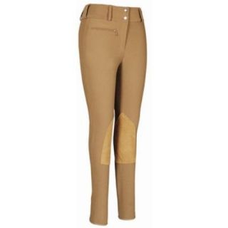 TuffRider Ladies Ribb Lowrise Wide Waistband Knee Patch Long Breeches