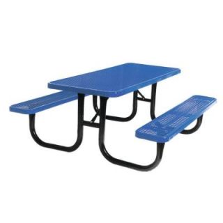Ultra Play 8 ft. Diamond Blue Commercial Park Portable Rectangular Table PBK238 V8B