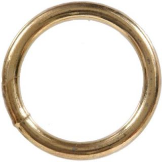 The Hillman Group 0.262 in. Wire x 2 1/2 in. Inside Diameter Brass Plated Welded Ring (25 Pack) 321706.0