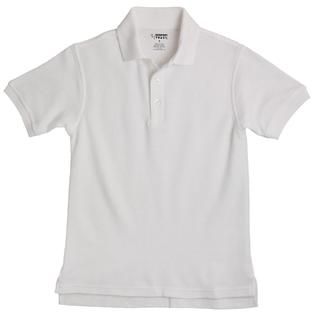 At School by French Toast   Unisex Short Sleeve Pique Polo (White)