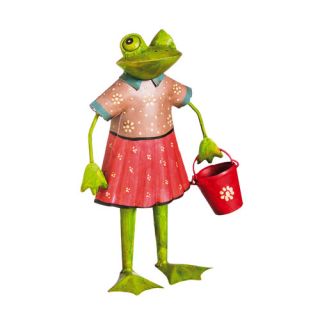 Evergreen Enterprises, Inc 2 Piece Lets go gardening Metal Frog