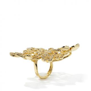 Joan Boyce "Wildflower" Large Floral Pavé Knuckle Ring   7808968