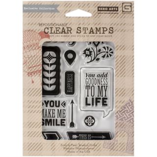 Basic Grey Grand Bazaar Clear Stamps By Hero Arts You Make Me Smile