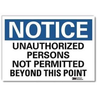 LYLE U1 1034 RD_10X7 Notice Sign, 10x7 In., English