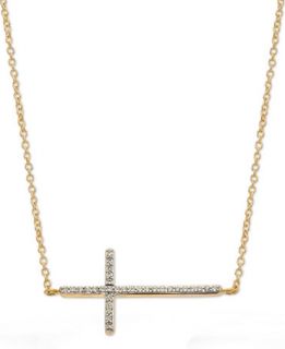 YellOra™ Diamond Necklace, YellOra™ Diamond Sideways Cross