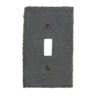 Amerelle Faux Slate 1 Toggle Wall Plate   Grey 8345TG