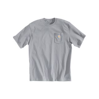 Carhartt Workwear Short Sleeve Pocket T-Shirt — Heather Gray, 3XL, Big Style, Model# K87  Short Sleeve T Shirts