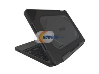 ZAGG Rugged Book Case Durable Hinged with Detachable Backlit Keyboard for iPad Air 2   Black (ID6RGK BB0)