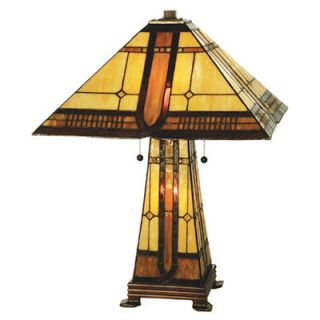 Sierra Prairie Mission Lighted Base 25 H Table Lamp with Cone Shade