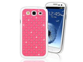Insten Snap on Case Compatible with Samsung Galaxy S III i9300, Hot Pink with Bling Rear