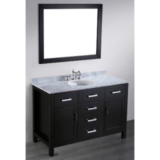 Contemporary 49 Single Bathroom Vanity Set with Mirror by Bosconi