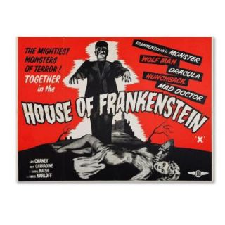 Trademark Fine Art 14 in. x 19 in. House of Frankenstein Canvas Art ALI0233 C1419GG