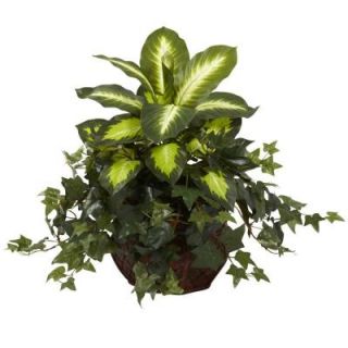 Nearly Natural Dieffenbachia and Ivy with Decorative Planter 6732