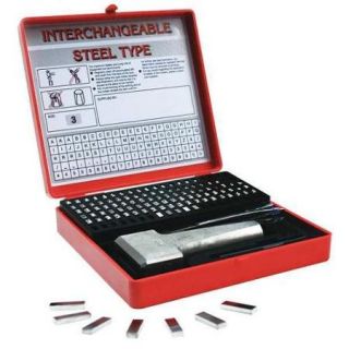 YOUNG BROS. STAMP WORKS 21129 Letter and Number Set,3/32 In. H,Steel
