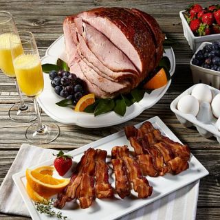 Prairie Grove Applewood Smoked Spiral Cut 8 to 9 lb. Ham with Bonus Uncured Bacon   7605716