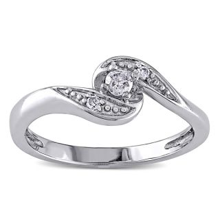 Haylee Jewels 10k White Gold Diamond Promise Ring ( I/J, I2 I3