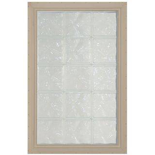Pittsburgh Corning LightWise Decora Sand Vinyl New Construction Glass Block Window (Rough Opening: 25.375 in x 72.125 in; Actual: 24.375 in x 71.125 in)