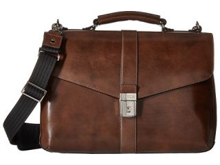 Bosca Old Leather Collection   Flapover Brief Teak