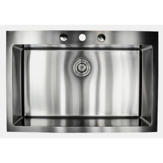 eModern Decor 33 x 22 Single Bowl Kitchen Sink