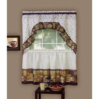 ACHIM Coffee   Printed Tier & Swag Set   Home   Home Decor   Window