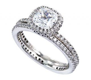 Diamonique 2.50 cttw 2 pc. Bridal Ring Set, Platinum Clad —